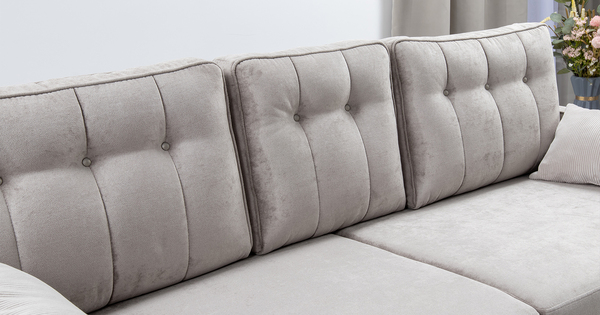 Диван-кровать прямой Арно ТД 563 велюр Лаки 02 серый жемчуг, Vertical 910 молочно-серый