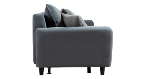 Диван-кровать прямой Дакота ТД 584 велюр Vendetta 24 синий, Riga 1598 z1 col 20 серо-голубой, Romeo 06