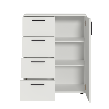 Прихожая Эйр композиция 2 белый PE шагрень, собирается на любую сторону