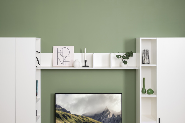 Гостиная Эйр композиция 2 белый PE шагрень, собирается на любую сторону