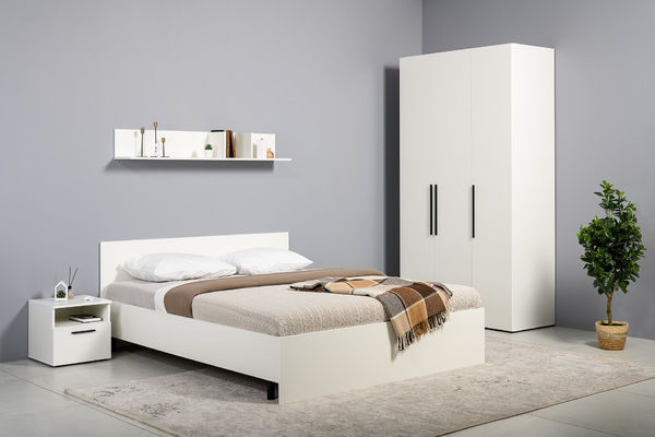 Спальня Эйр композиция 1 белый РЕ шагрень, спальное место 160 х 200