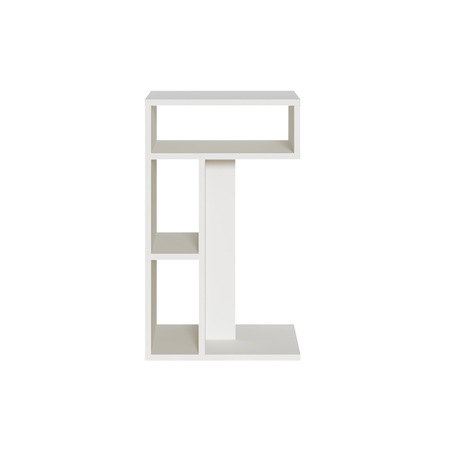 Стол журнальный, подставка Эйр 12.114 белый РЕ шагрень, вертикальная и горизонтальная установка