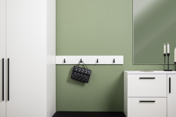 Прихожая Эйр композиция 1 белый PE шагрень, собирается на любую сторону