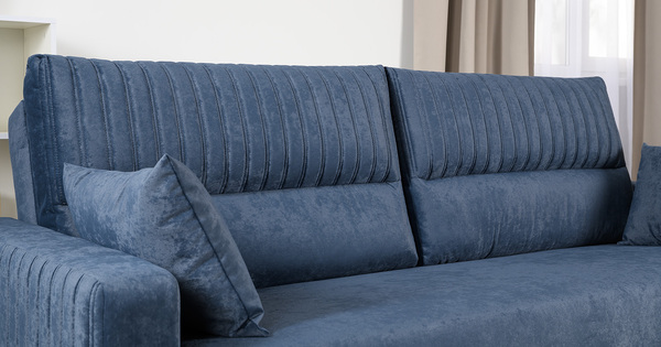 Диван-кровать прямой Изабель ТД 739 велюр Романс нейви темно-синий