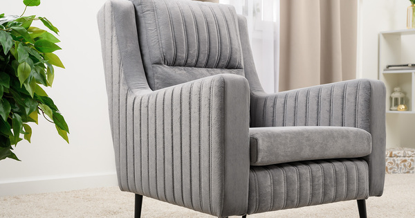 Кресло для отдыха Изабель ТК 735 велюр Романс грей cерый