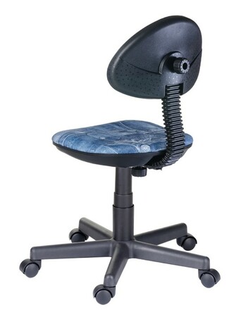 Детское кресло без подлокотников Логика обивка ткань саржа Т18 джинса, крестовина пластик, без качания