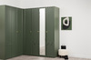 Шкаф для одежды Марион 16.340.03 дымчатый зеленый K521, олива шагрень AG 1050 ПВХ (собирается на любую сторону)