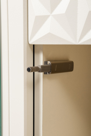 Шкаф для одежды Марион 16.340.03 слоновая кость С341 PE, слоновая кость 6898 ПВХ (собирается на любую сторону)