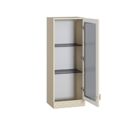 Шкаф навесной Марион 16.334 слоновая кость С341 PE, слоновая кость 6898 ПВХ (собирается на любую сторону)