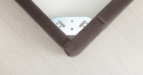 Кровать Милана 140 велюр серо-коричневый с ортопедическим основанием и подъемным механизмом