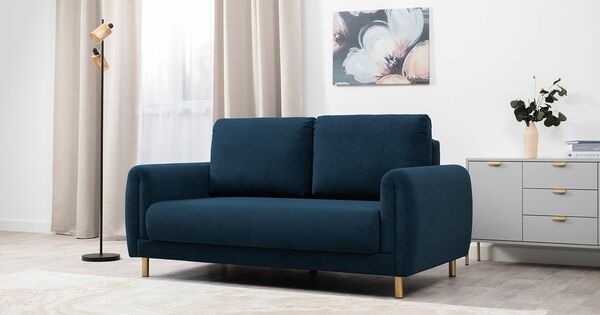 Диван-кровать прямой Оникс ТД 208 велюр Ocean 017 синий