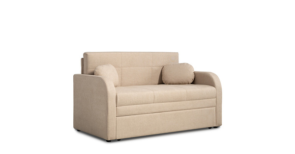 Диван-кровать прямой Тео (120) ТД 905 велюр Danco 130 светло-бежевый