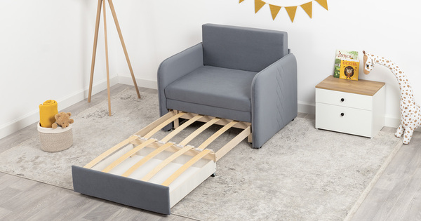 Кресло-кровать Юта (85) ТК 520 велюр Вивальди 12 сине-серый